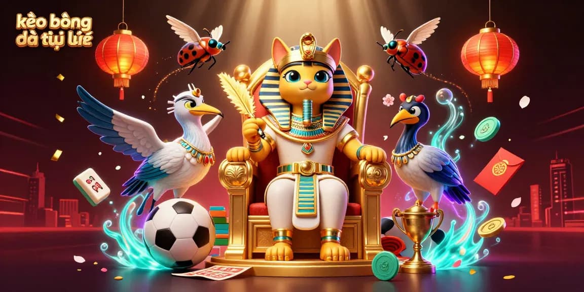 Engage with kèo bóng đá trực tuyến through a vibrant 3D illustration highlighting sports betting excitement.