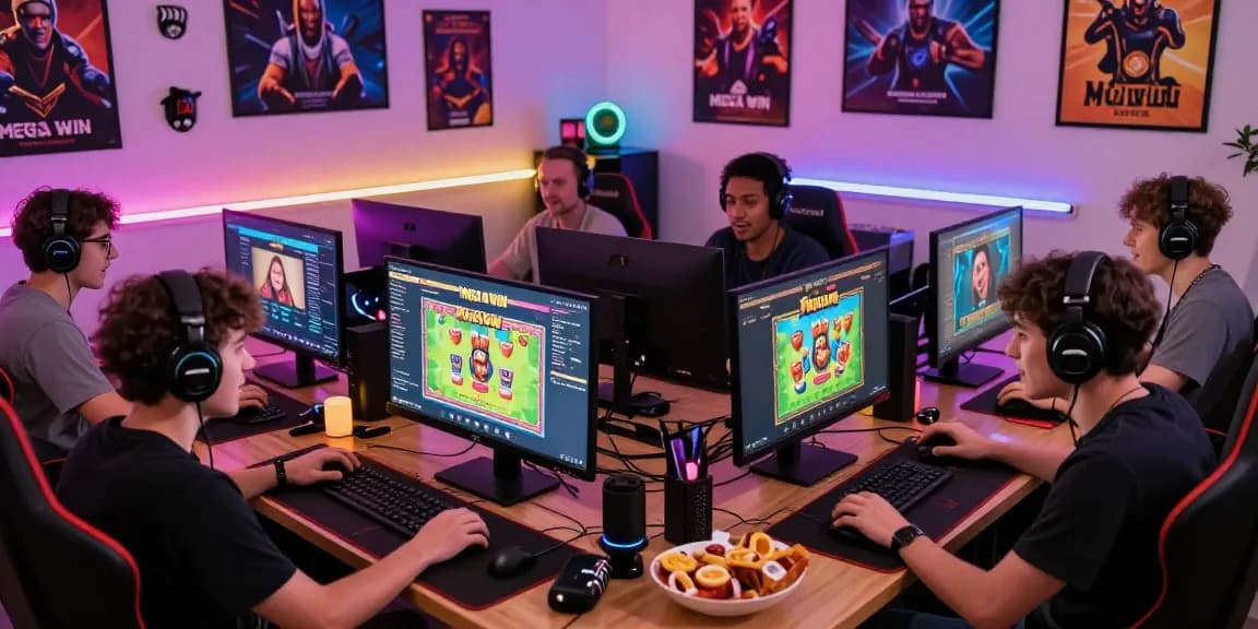 Komunitas gaming online megawin88 dengan pemain beragam berinteraksi saat bermain game Mega Win.