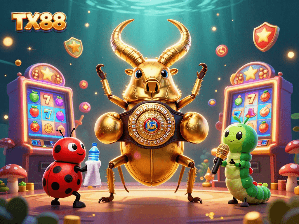 Engage with TX88 slots and gaming excitement featuring dynamic characters and vibrant casino elements.