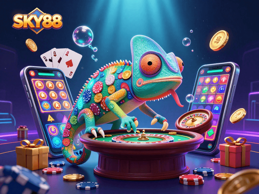 Experience the excitement of SKY88 casino with dynamic games and vibrant colors.