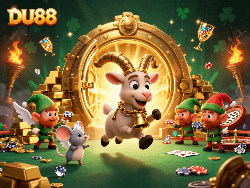 Join the fun at DU88 casino where festive Krampus and tiny angels keep the order.