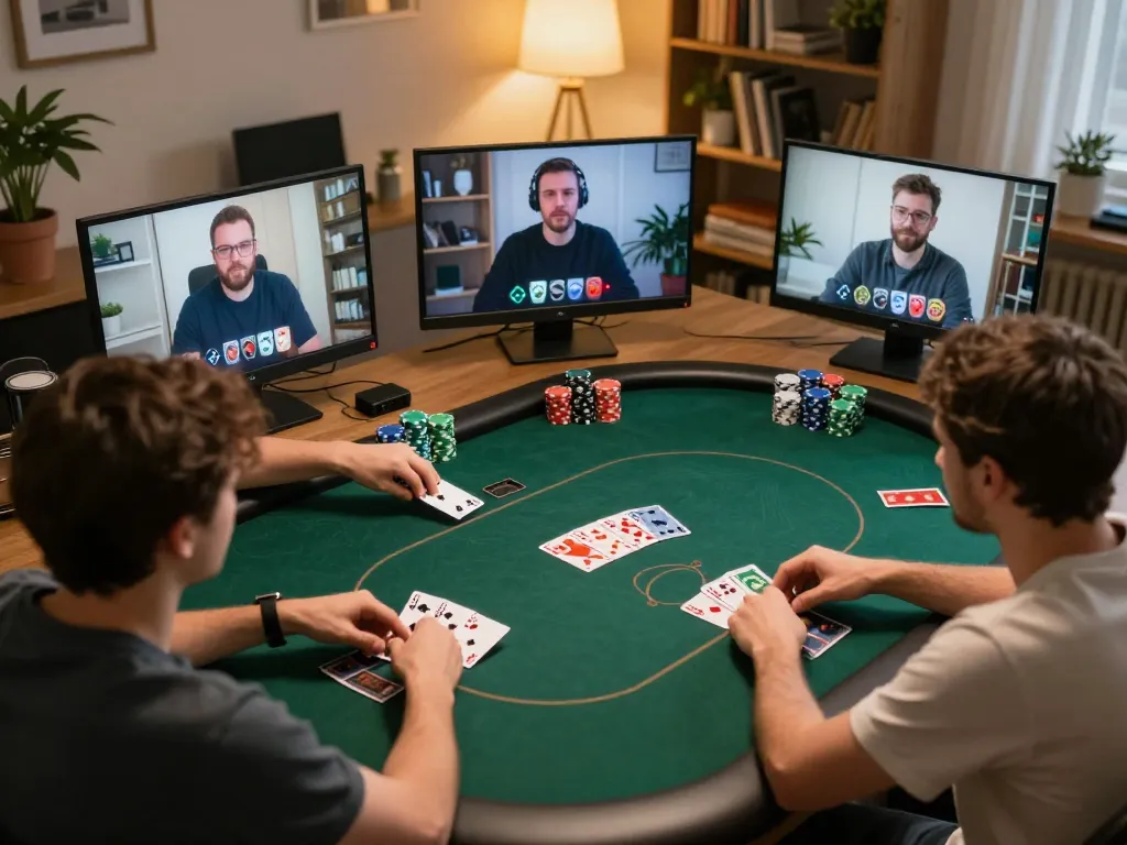 Players engaging in an exciting online poker game at Vipwin, showcasing strategy and camaraderie.